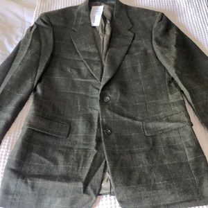 BURBERRY MENS 40R SUIT JACKET BLAZER COAT NEW PLAID WOOL 2 BUTTON VINTAGE NWT